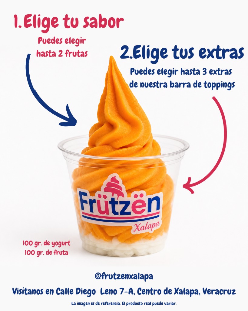 Arma tu helado — Elige tu sabor y tus extras en Frützën Xalapa